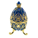 Blue Jewel Royal Inspired Easter Egg 4.5 Inches