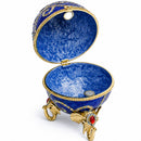 Jeweled Royal Elephant Egg Figurine 7.5 Inches