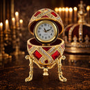 Red Enamel with Clock Surprise Royal Inspired Imperial Egg