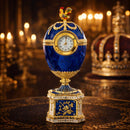 1904 Kelch Chanticleer Blue Enamel Royal Imperial Easter Egg with Clock