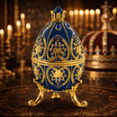 Blue Jewel Royal Inspired Easter Egg 4.5 Inches