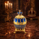 1885 Blue Enamel Ribbed Royal Imperial Easter Egg