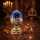 The City Blue Enamel Royal Inspired Easter Egg 2.75 Inches