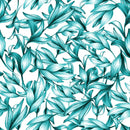 Modish Leaves on White Wallpaper Chic Select