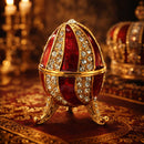 Red Crystal Spire Royal Inspired Imperial Egg 2.5 Inches