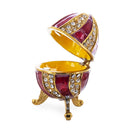 Red Crystal Spire Royal Inspired Imperial Egg 2.5 Inches