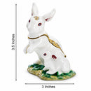 Bunny Family Jeweled Trinket Box Figurine