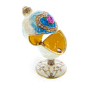 Rose in Crystal Valentine's Heart Royal Inspired Easter Egg 3.25 Inches