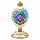 Rose in Crystal Valentine's Heart Royal Inspired Easter Egg 3.25 Inches