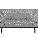 Outdoor Aluminum 7pc Black Rectangular Patio Dining Set and Six Chairs