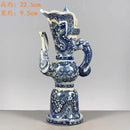 Qing blue & white dragon pattern porcelain vase living room decor