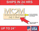 Wood Love Mother's Day Gift Customizable Cutout Finished or Unfinished up to 48" Wide - Home Decor DIY