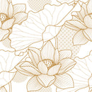 Modish Floral Contour Wallpaper Tasteful