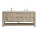James Martin Breckenridge 72" Double Bathroom Vanity, Whitewashed Oak
