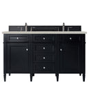 James Martin Brittany 60" Double Bathroom Vanity, Black Onyx