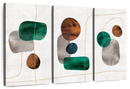 Emerald And Amber Shapes Wall Art