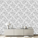 Voguish Grey Leaves Wallpaper Fashionable