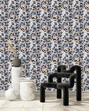 Voguish Hand Drawn Leaves Wallpaper Tasteful