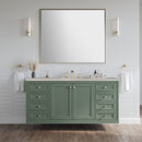 James Martin Chicago 60" Single Bathroom Vanity, Smokey Celadon