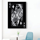 Queen of Diamonds - Silver Canvas