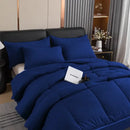 Quilted black decorbites cozy queen king duvet pillowcase set bedroom