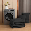 Quilted black decorbites cozy queen king duvet pillowcase set bedroom