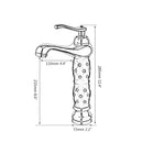 Quilted diamond decorbites golden plated bathroom basin faucet