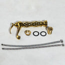 Quilted diamond decorbites golden plated bathroom basin faucet