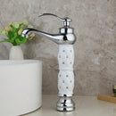 Quilted diamond decorbites golden plated bathroom basin faucet