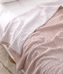 Quilted gray & blue decorbites cotton summer blanket bedroom bedspread