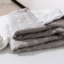Quilted gray & blue decorbites cotton summer blanket bedroom bedspread