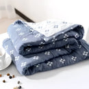 Quilted gray & blue decorbites cotton summer blanket bedroom bedspread