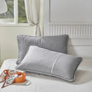 Quilted gray decorbites cotton pillowcase bedroom grid pattern cover