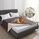 Quilted gray waterproof dog bed cover bedroom non slip pad