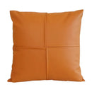Quilted ivory leather pillow cover living room square throw decor