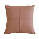Quilted ivory leather pillow cover living room square throw decor