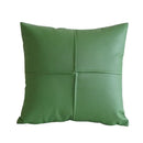 Quilted ivory leather pillow cover living room square throw decor
