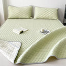 Quilted light green decorbites cooling mat bedroom bedding set