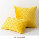 Quilted velvet lattice cushion cover living room pillow