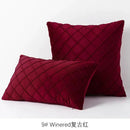 Quilted velvet lattice cushion cover living room pillow
