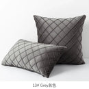 Quilted velvet lattice cushion cover living room pillow