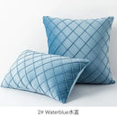 Quilted velvet lattice cushion cover living room pillow