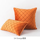 Quilted velvet lattice cushion cover living room pillow