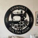 Custom Metal Wall Art - Personalized Sewing and Quilting Sign