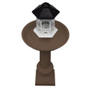 Modern Round Cast Aluminum Metal 40-in Bird Bath and Bird Feeder Combo