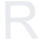 Arial Font White Painted MDF Wood Letter R (6 Inches)