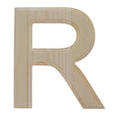 Unfinished Wooden Arial Font Letter R (6.25 Inches)
