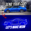 Your Personalized Metal Neon Car Wall Art -- MTN0051