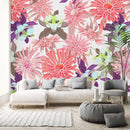 Elegant Pink and Purple Flowers Wallpaper