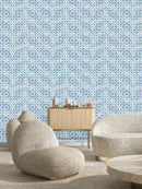Modish Blue Abstract Pattern Wallpaper Vogue